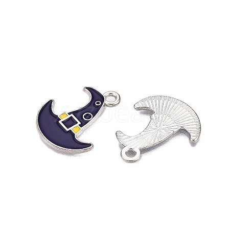 Halloween Theme Alloy Enamel Pendants ENAM-T020-08L-1