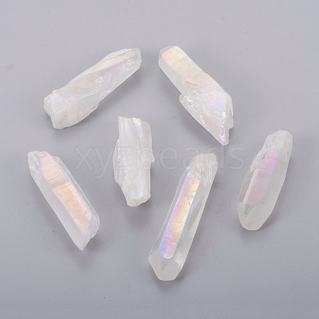 Electroplate Natural Quartz Crystal Beads KK-F757-G07-1