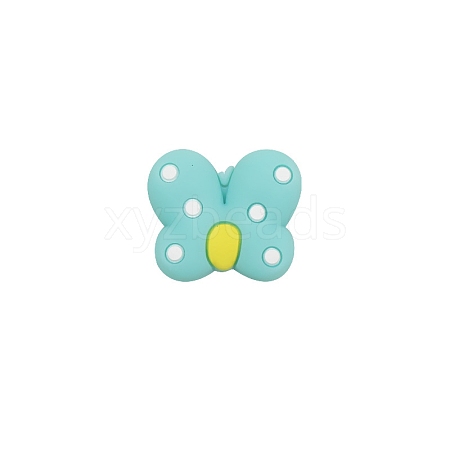 Butterfly Food Grade Eco-Friendly Silicone Focal Beads PW-WG24328-07-1