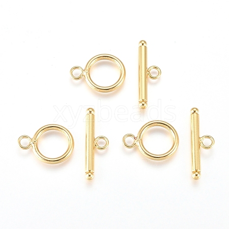 Brass Toggle Clasps KK-L189-23G-1