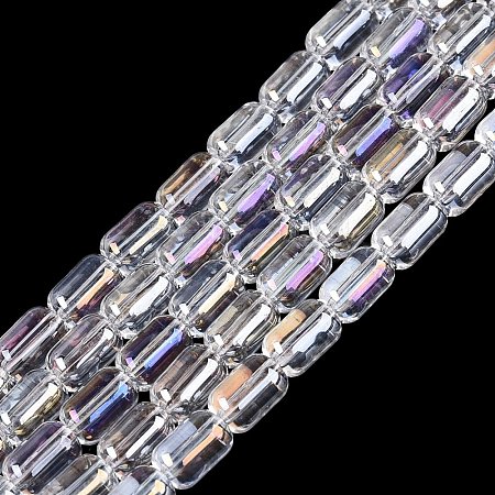 Electroplate Transparent Glass Beads Strands LS-EGLA-Q132-03A-A01-1