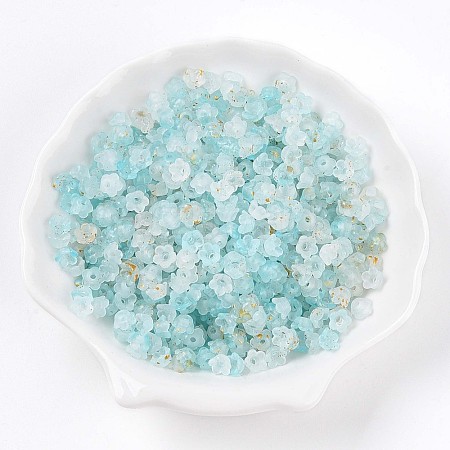 Frosted Transparent Acrylic Beads OACR-N137-72I-1