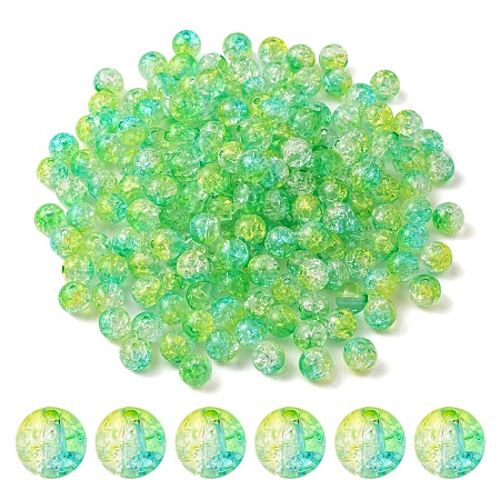 50G Transparent Crackle Acrylic Beads CACR-YW0001-01E-1