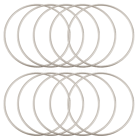 10Pcs Iron Ring for DIY Woven Net/Web with Feather IFIN-SP0001-56B-P-1