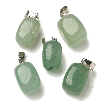 Natural Green Aventurine Pendants G-Z067-03P-04-1