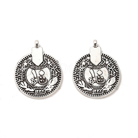 Tibetan Style Alloy Pendants FIND-C043-070AS-1