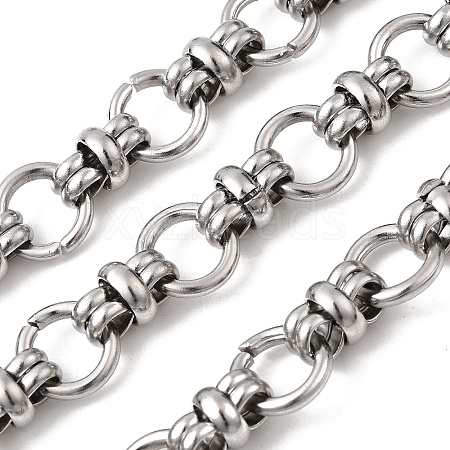 304 Stainless Steel Ring Link Chains CHS-K024-15P-1