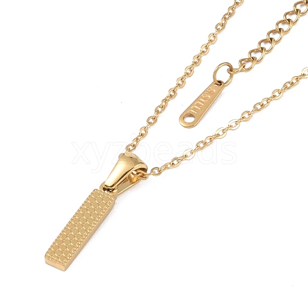 Ion Plating(IP) Initial Letter 304 Stainless Steel Pendant Necklaces NJEW-M199-01G-I-1