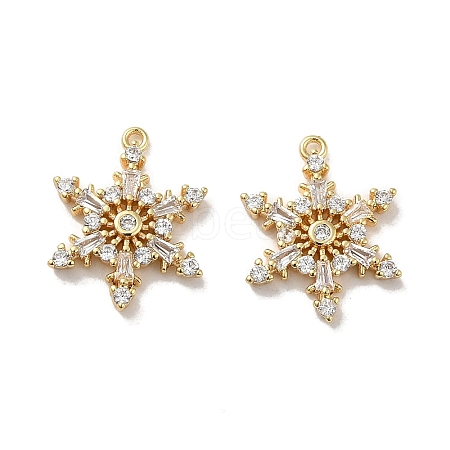 Brass Micro Pave Cubic Zirconia Pendants KK-H455-34G-1