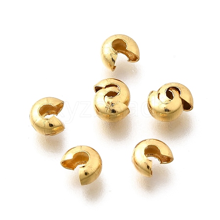 304 Stainless Steel Crimp Beads Covers STAS-P239-34G-04-1