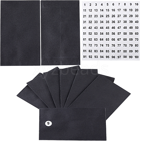 CRASPIRE 100Pcs Kraft Paper Envelopes AJEW-CP0007-43C-1