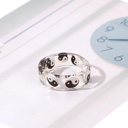 Transparent Resin Finger Rings WG0FCEE-10-1