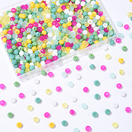 7 Strands 7 Styles Electroplate Glass Beads Strands EGLA-YW0003-94E-1