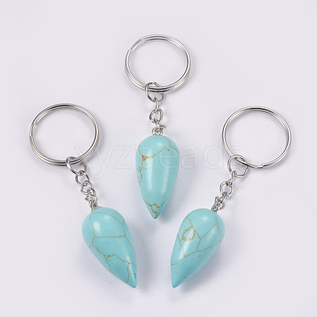 Synthetic Turquoise Keychain KEYC-P041-B03-1