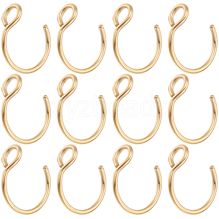 Beebeecraft 30Pcs 304 Stainless Steel Clip on Nose Ring Findings STAS-BBC0003-95G-1