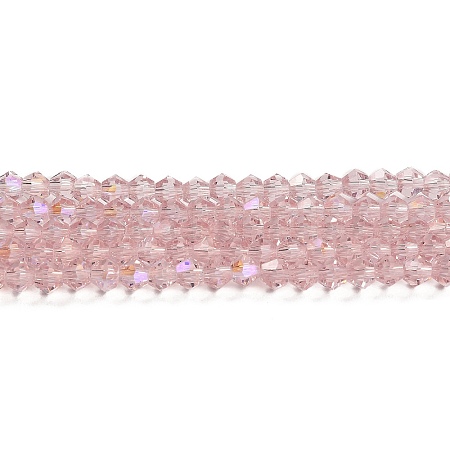 Transparent Electroplate Glass Beads Strands EGLA-A039-T4mm-L26-1