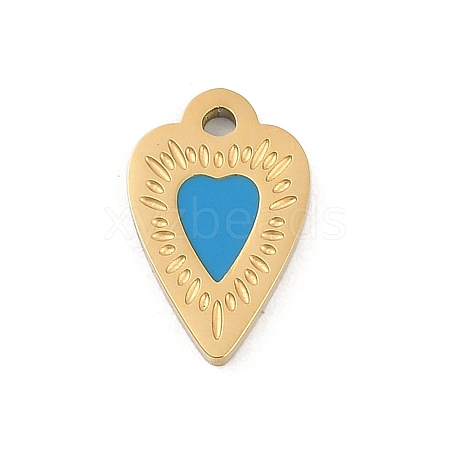 304 Stainless Steel Enamel Charms STAS-I325-054G-02-1