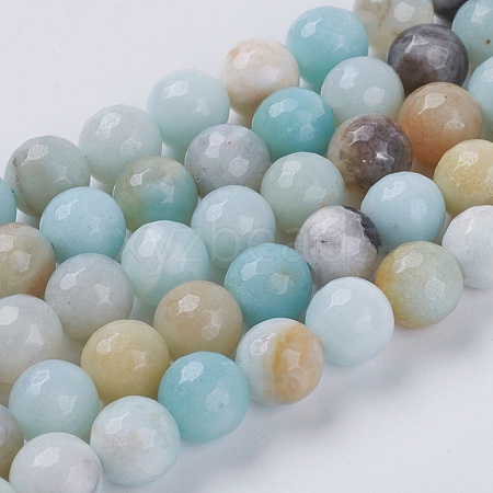 Natural Flower Amazonite Beads X-G-H1430-1-1