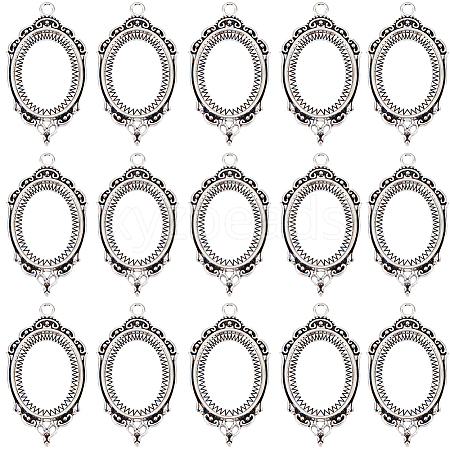 SUNNYCLUE 30Pcs Alloy Pendant Cabochon Settings FIND-SC0009-22-1