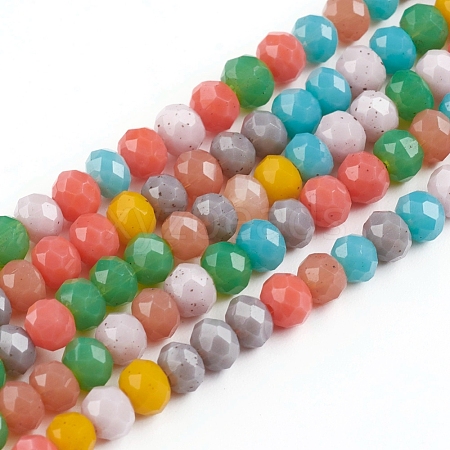 Faceted Glass Beads Strands GLAA-G074-B03-1