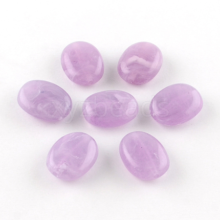Oval Imitation Gemstone Acrylic Beads X-OACR-R047-23-1