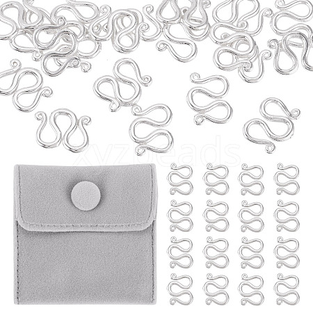 20Pcs Brass S-Hook Clasps KK-TA0008-75-1