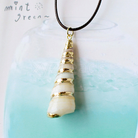 Natural Conch and Shell Pendant Necklaces YJ0466-12-1