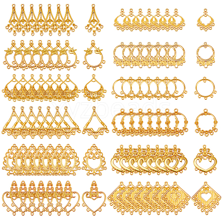 96Pcs 12 Styles Alloy Chandelier Component Links FIND-PH0026-57-1