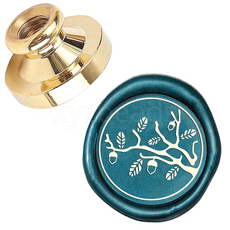 Wax Seal Brass Stamp Head AJEW-WH0209-447-1