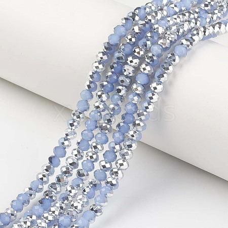 Electroplate Glass Beads Strands EGLA-A034-J4mm-M07-1