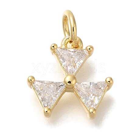 Rack Plating Brass Micro Pave Cubic Zirconia Charms KK-I720-39G-1