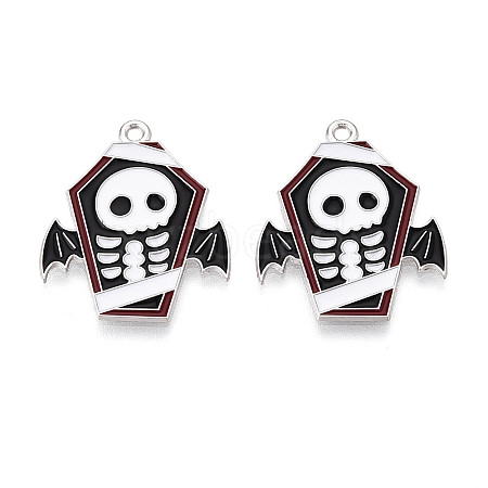 Halloween Theme Alloy and Enamel Pendants X-ENAM-T021-31D-01P-1