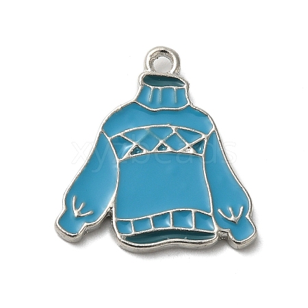 Winter Theme Alloy Enamel Pendants ENAM-M002-05B-P-1