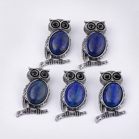 Natural Lapis Lazuli Brooches/Pendants G-S353-05J-1