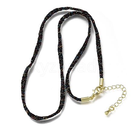 3.5MM Polyester Metallic Cord Braided Cord Necklace Making FB-CBAA152-01G-10-1