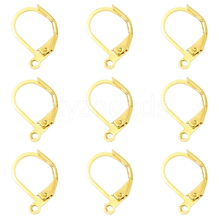 100Pcs Brass Leverback Earring Findings KK-YW0003-37G-1