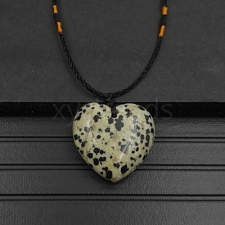 Natural Dalmatian Jasper Pendant Necklaces XA8803-07-1