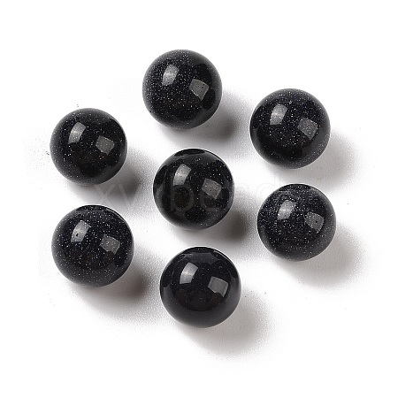 Synthetic Blue Goldstone No Hole Sphere Beads G-K353-04C-26-1