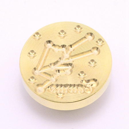 Brass Wax Sealing Stamp Head AJEW-TAC0026-01LG-02-1