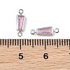 SHEGRACE Brass Pave Cubic Zirconia Trapezoid Connector Charms XGRQ2O907-444B-P-3