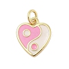 Rack Plating Brass Enamel Charms KK-Z074-09G-2