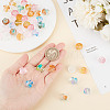 GOMAKERER 96Pcs 8 Colors Transparent Glass Beads GLAA-GO0001-01-3