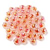 UV Plating Rainbow Iridescent Acrylic Beads OACR-A014-03F-3