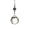 Glass Round Dowsing Pendulums HJEW-K047-01P-02-1