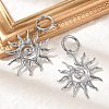 304 Stainless Steel Sun Hoop Earrings EJEW-M073-01P-1