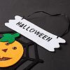 Halloween Theme Felt Cloth Hanging Door Signs HJEW-B005-03-3