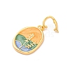 Brass Enamel Pendants KK-S502-05G-2