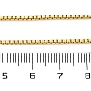 1.5mm Rack Plating Brass Box Chain Necklaces for Women Men MAK-L044-30G-5