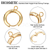 DICOSMETIC 12Pcs 2 Colors 201 Stainless Steel Huggie Hoop Earring Findings STAS-DC0015-45-5