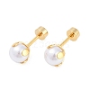 Round Plastic Imitation Pearl Ear Fake Plugs EJEW-H105-18G-4